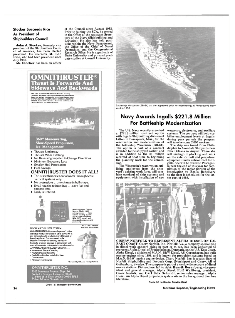 Maritime Reporter Magazine, page 24,  Sep 1986