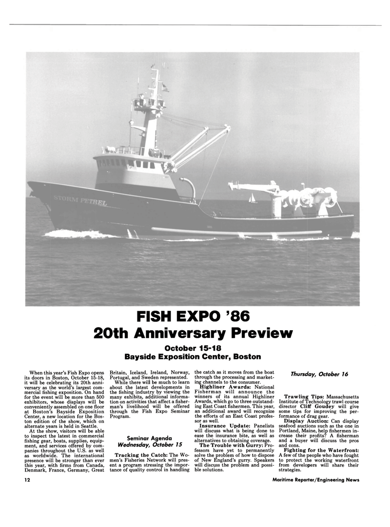 Maritime Reporter Magazine, page 10,  Oct 1986