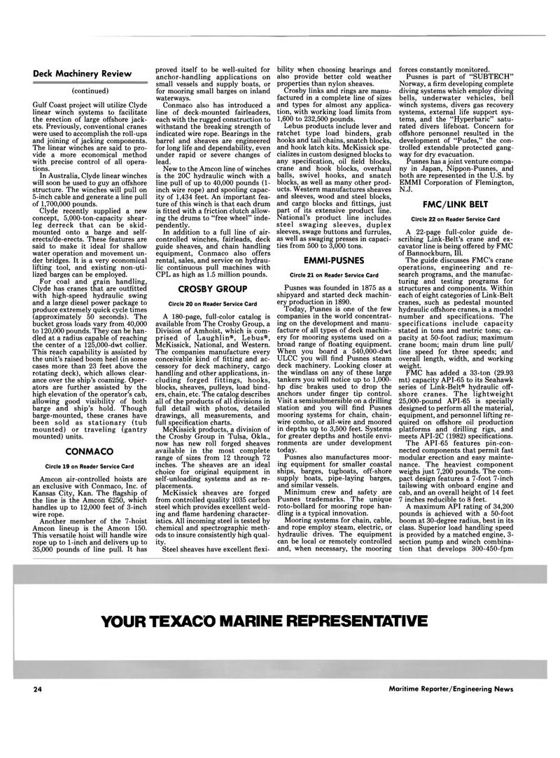 Maritime Reporter Magazine, page 22,  Oct 1986