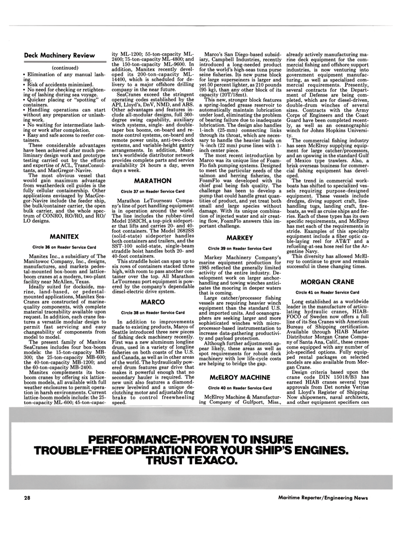 Maritime Reporter Magazine, page 26,  Oct 1986