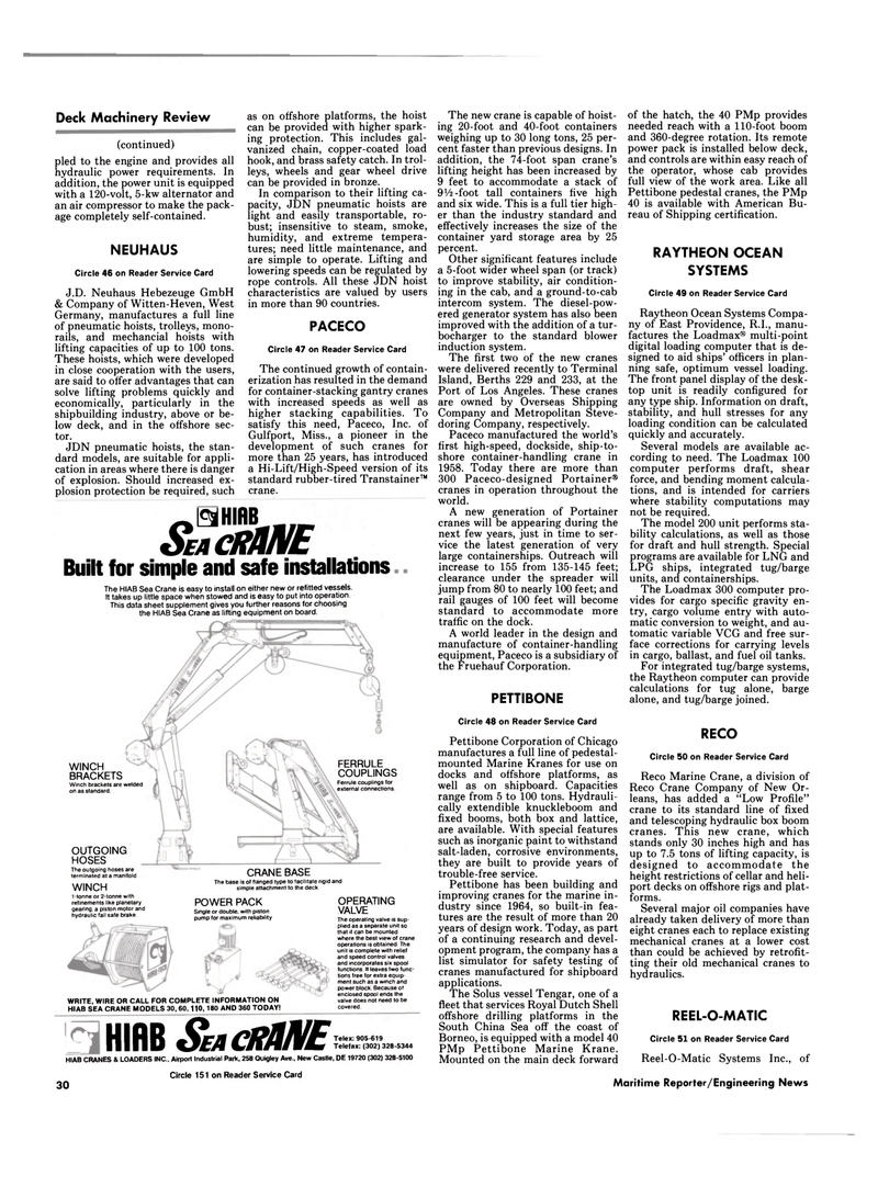 Maritime Reporter Magazine, page 28,  Oct 1986