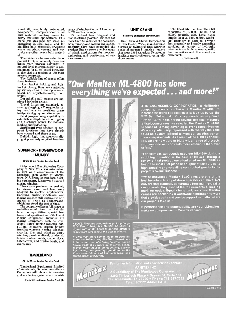 Maritime Reporter Magazine, page 31,  Oct 1986