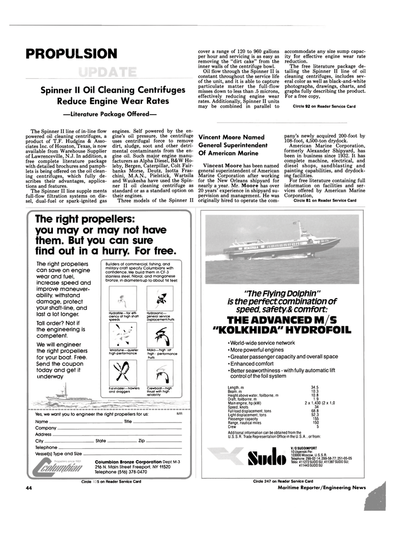 Maritime Reporter Magazine, page 42,  Oct 1986