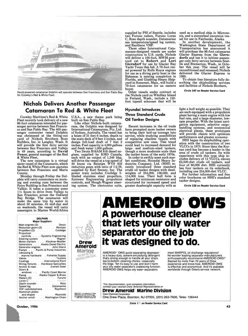 Maritime Reporter Magazine, page 43,  Oct 1986