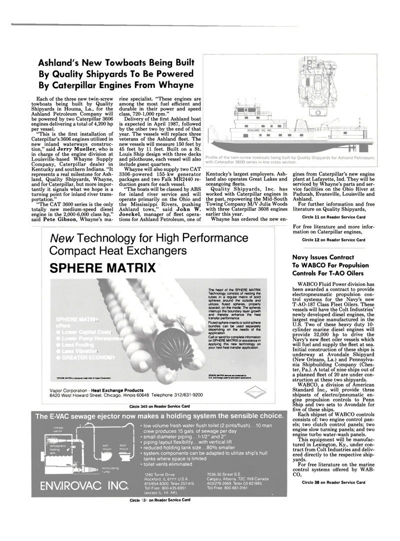 Maritime Reporter Magazine, page 12,  Nov 1986