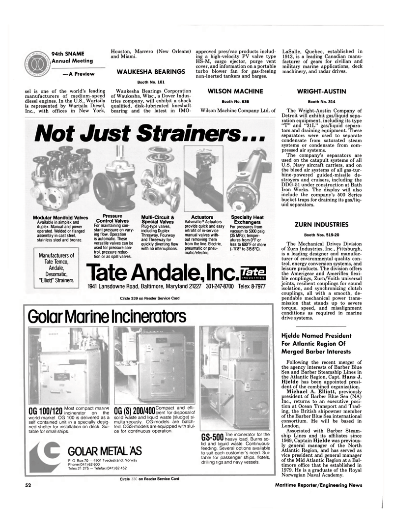 Maritime Reporter Magazine, page 48,  Nov 1986