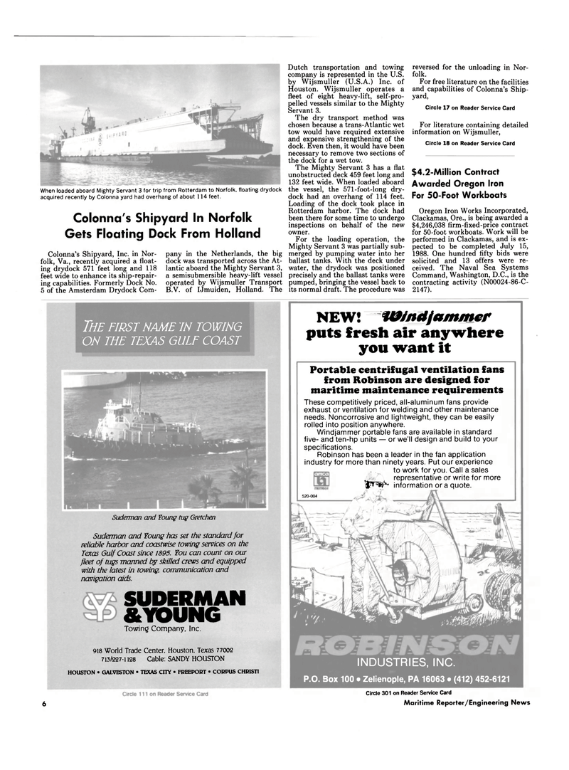 Maritime Reporter Magazine, page 4,  Nov 1986
