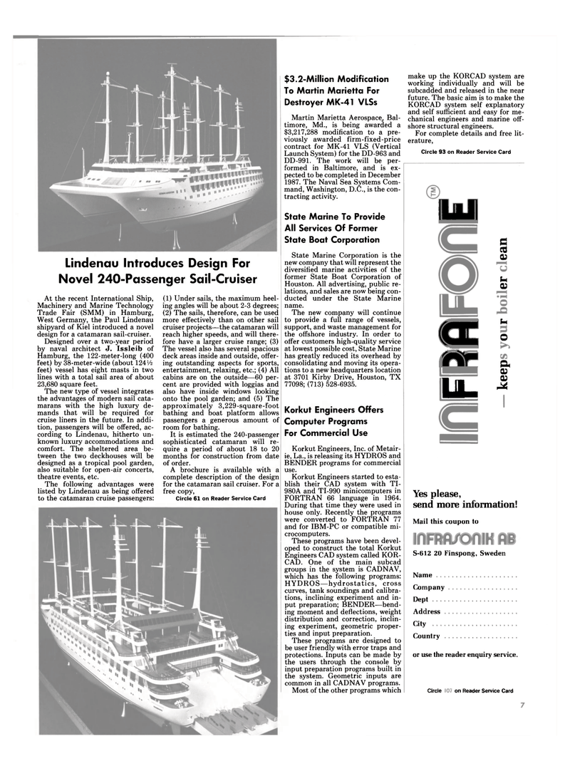 Maritime Reporter Magazine, page 5,  Nov 1986
