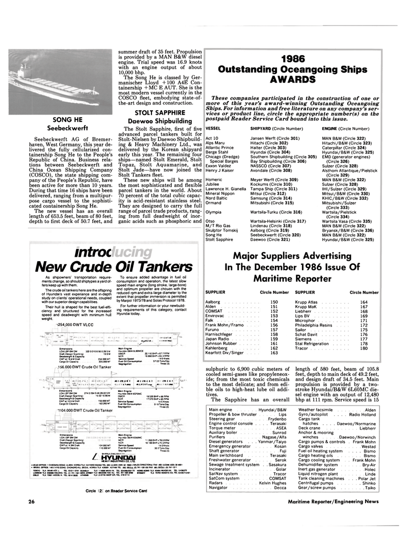 Maritime Reporter Magazine, page 24,  Dec 1986