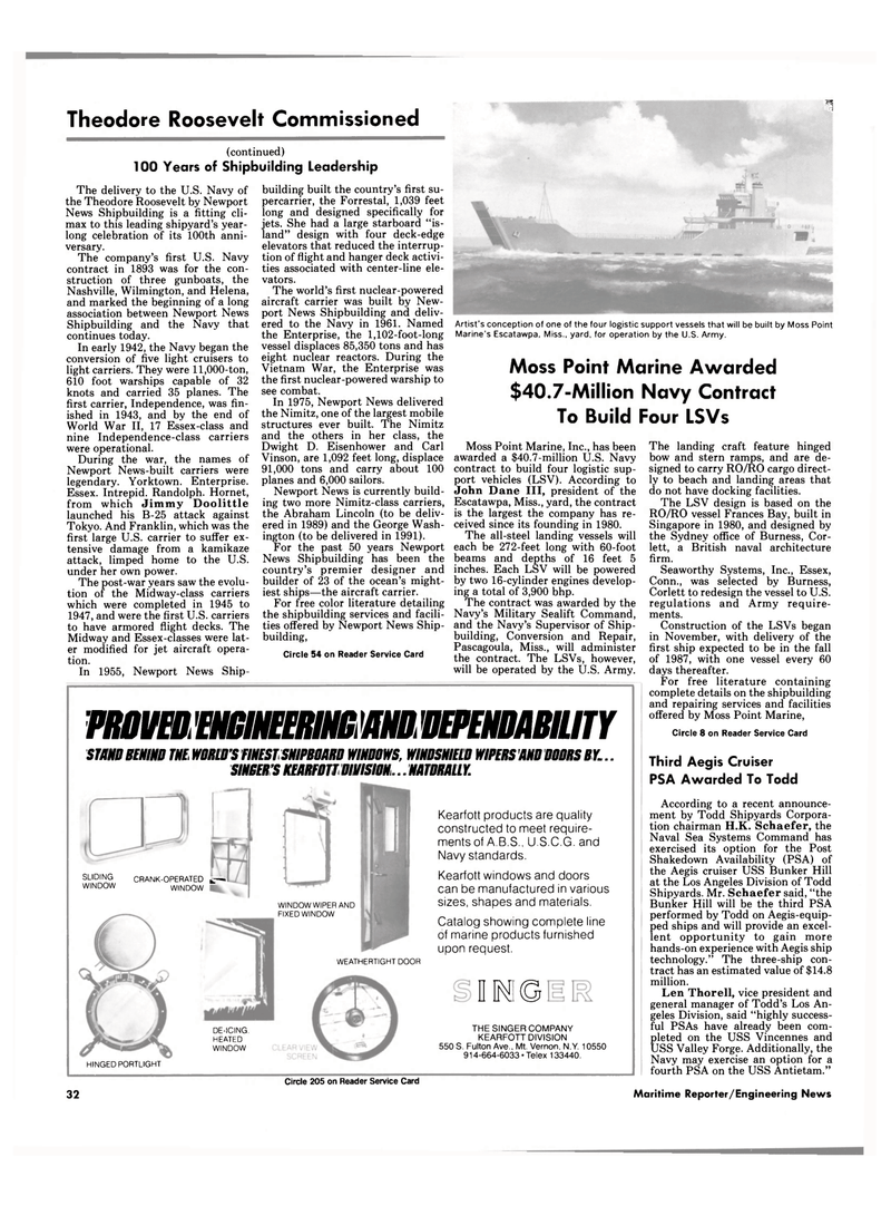 Maritime Reporter Magazine, page 30,  Dec 1986