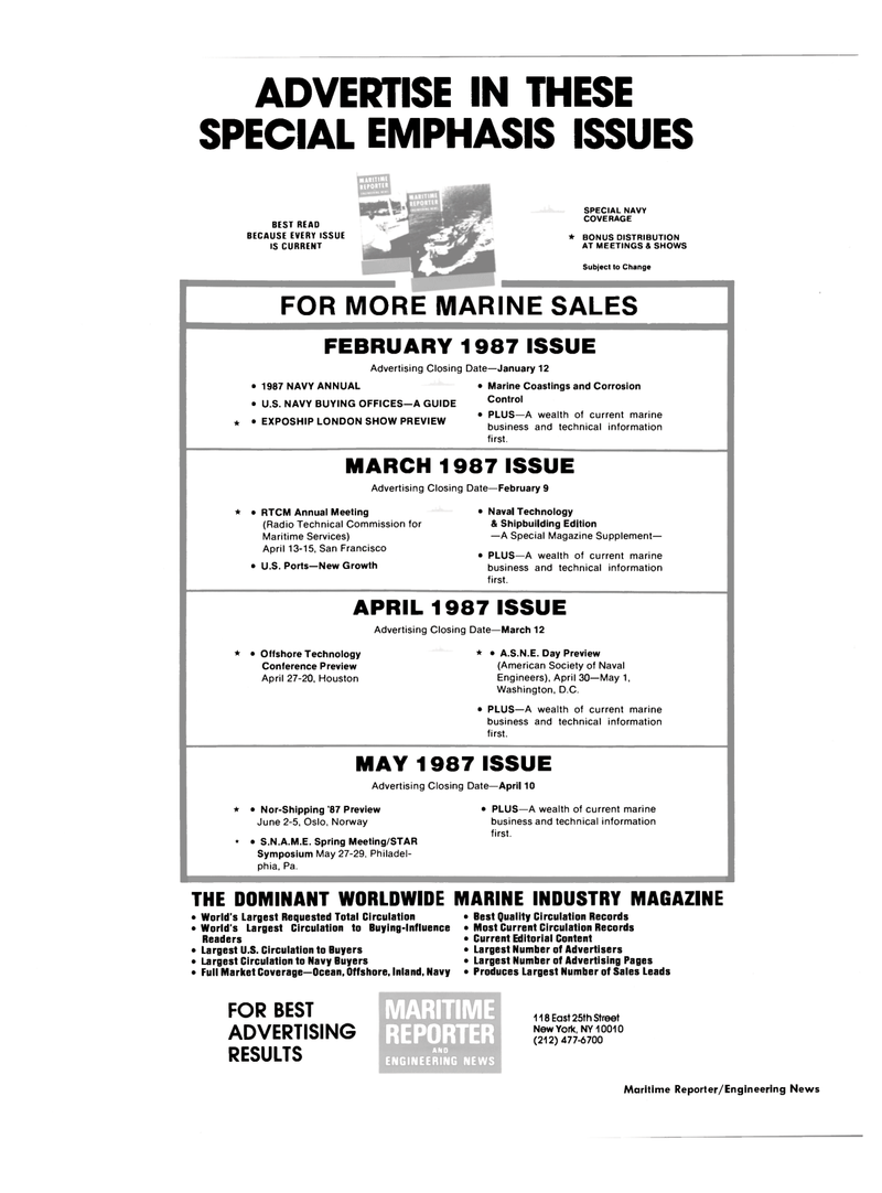 Maritime Reporter Magazine, page 76,  Dec 1986