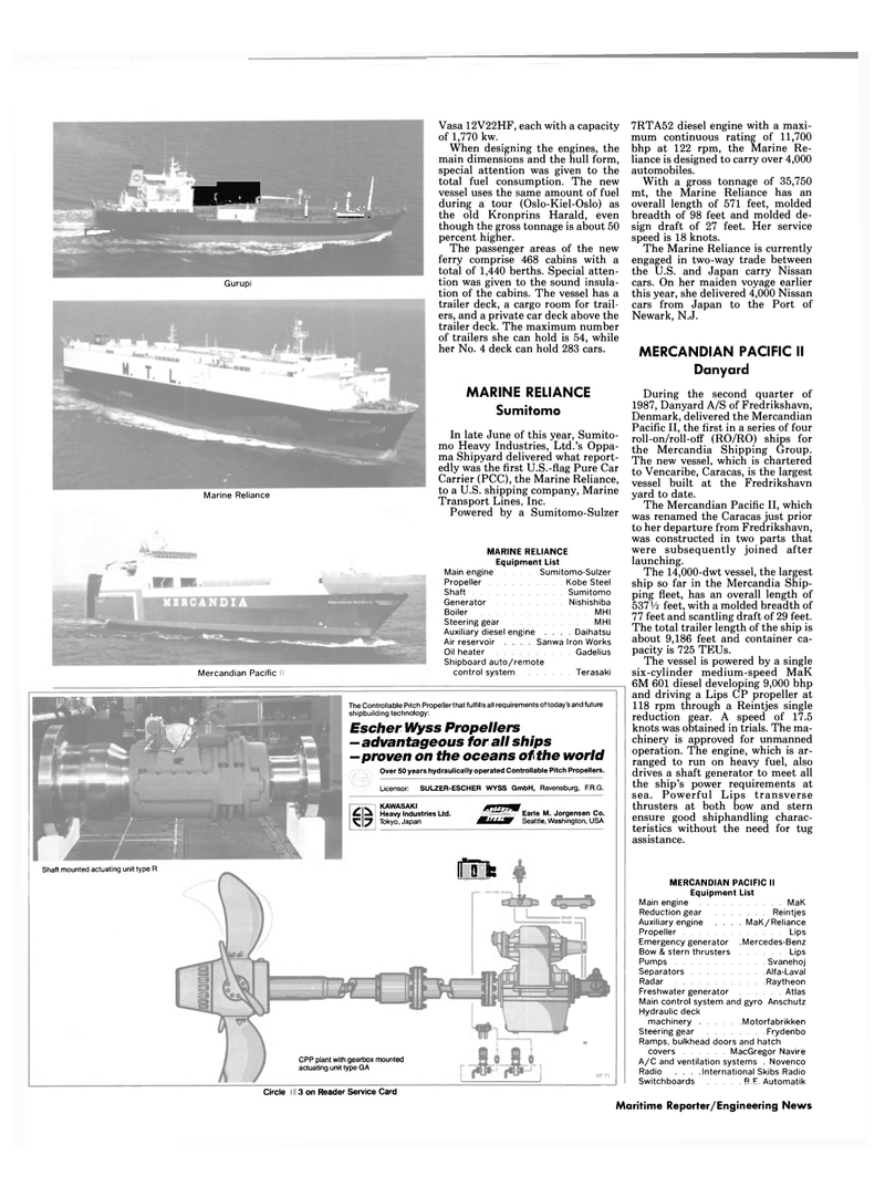 Maritime Reporter Magazine, page 10,  Dec 1987