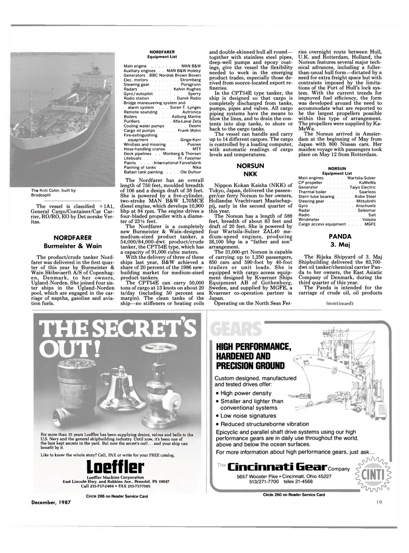 Maritime Reporter Magazine, page 11,  Dec 1987