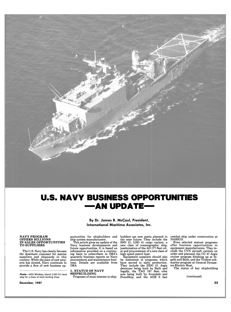 Maritime Reporter Magazine, page 25,  Dec 1987
