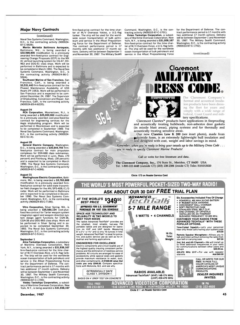 Maritime Reporter Magazine, page 33,  Dec 1987