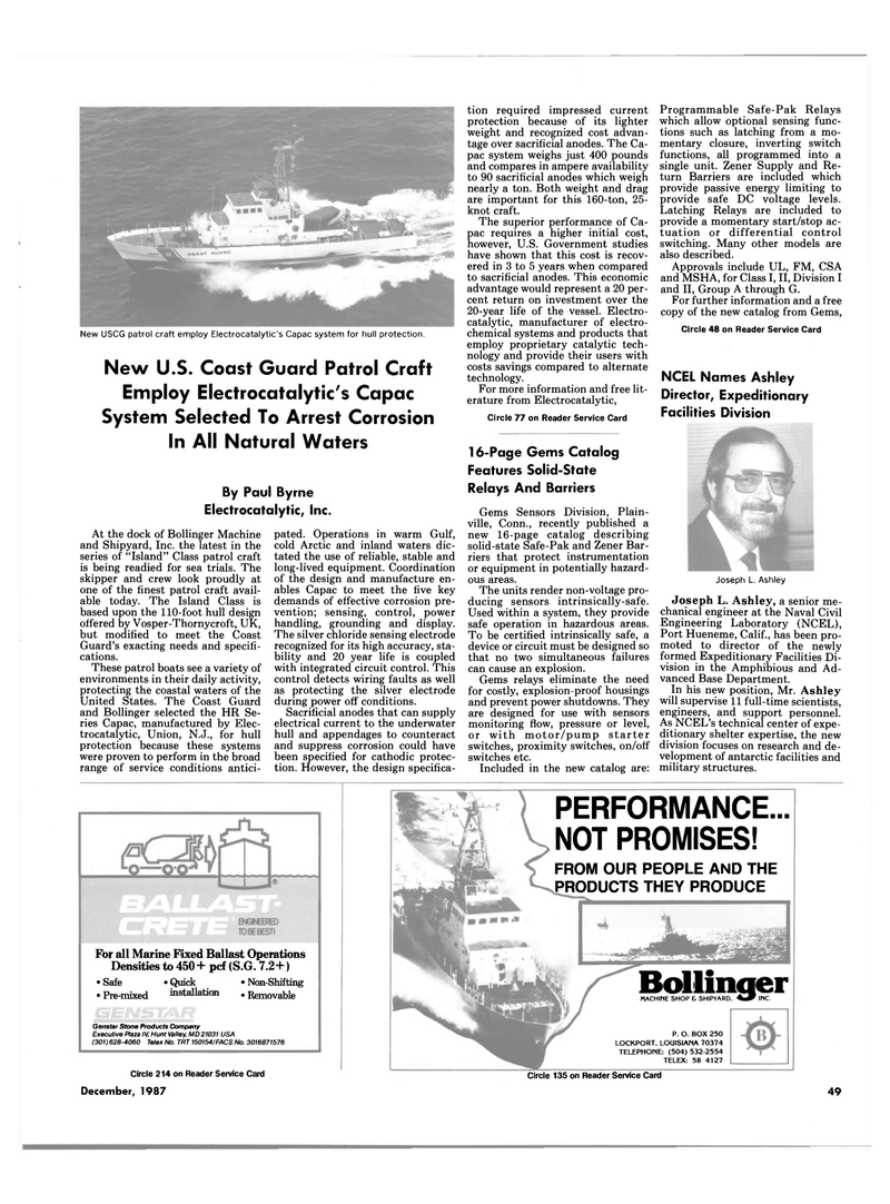 Maritime Reporter Magazine, page 37,  Dec 1987