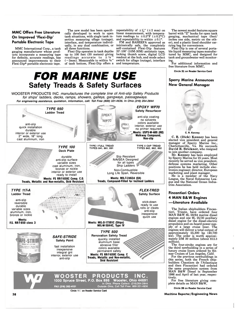 Maritime Reporter Magazine, page 38,  Jan 1988