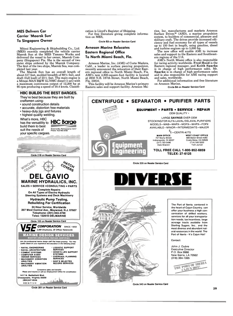 Maritime Reporter Magazine, page 59,  Jan 1988