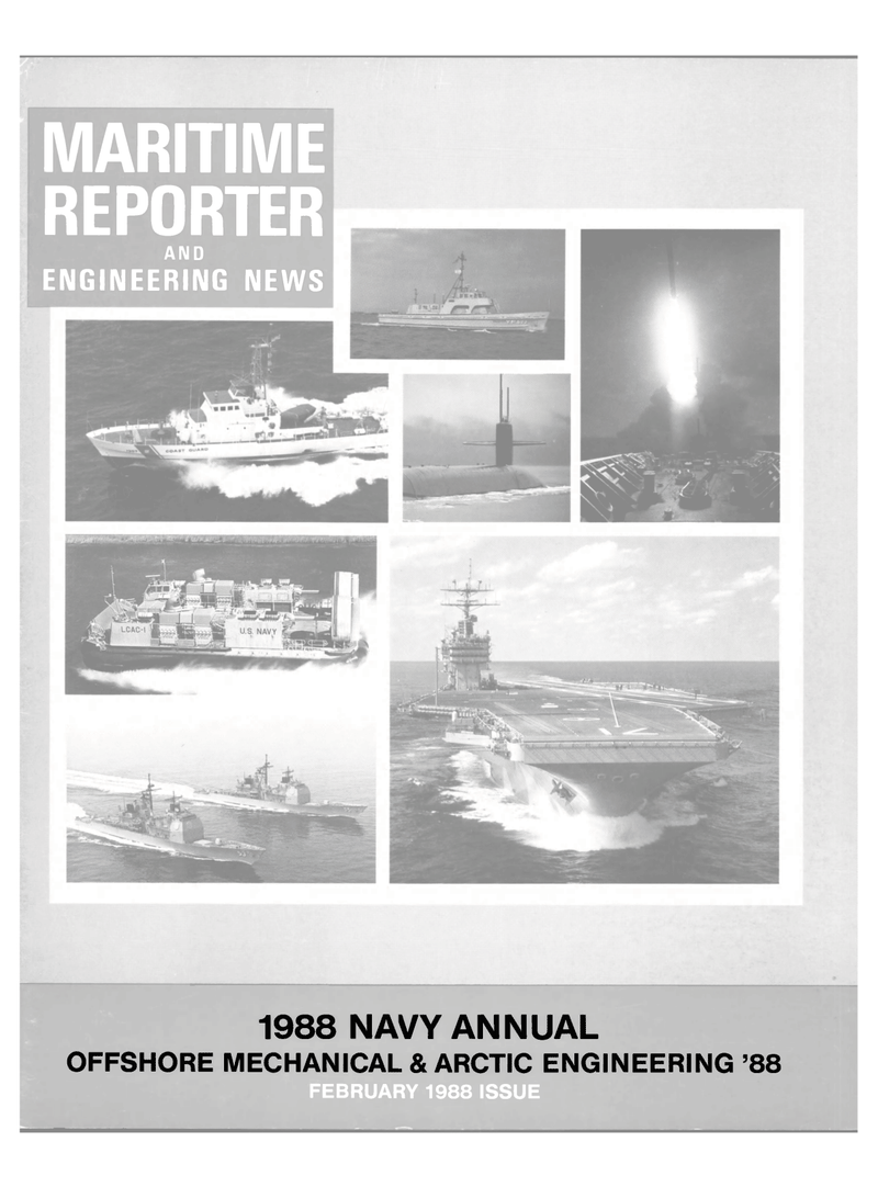 Maritime Reporter Magazine Cover Feb 1988 - 