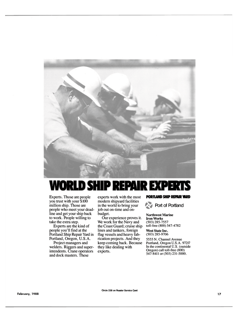 Maritime Reporter Magazine, page 15,  Feb 1988