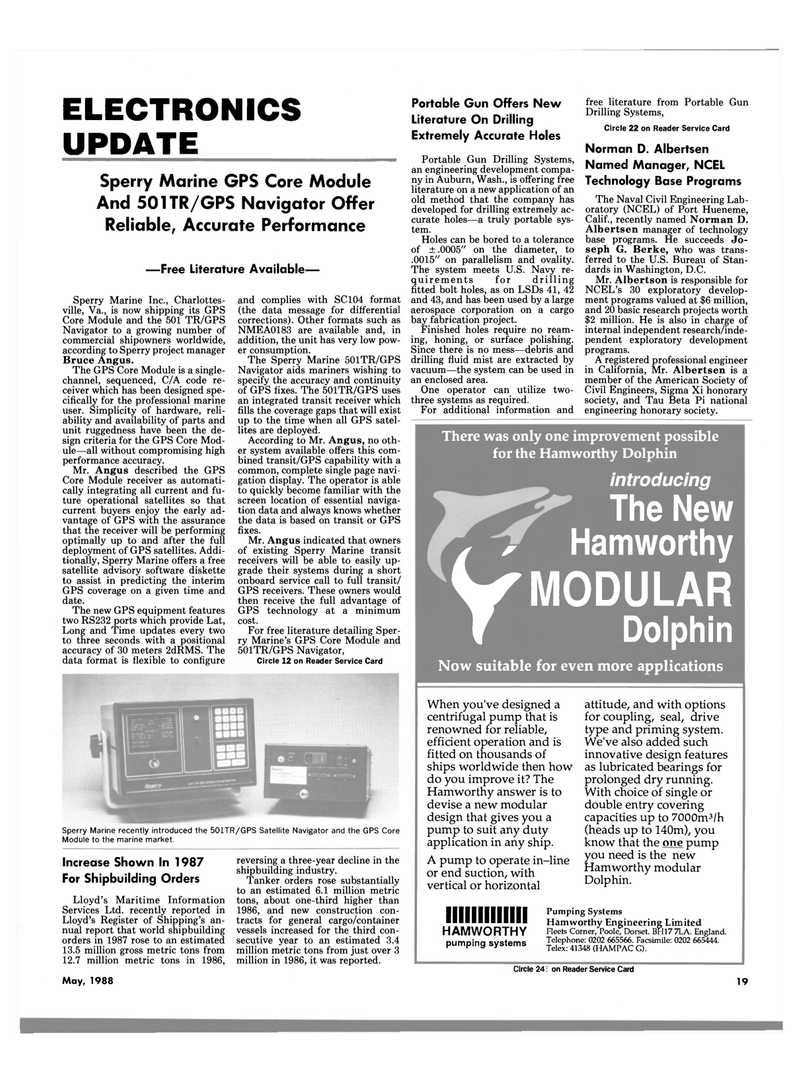 Maritime Reporter Magazine, page 17,  May 1988