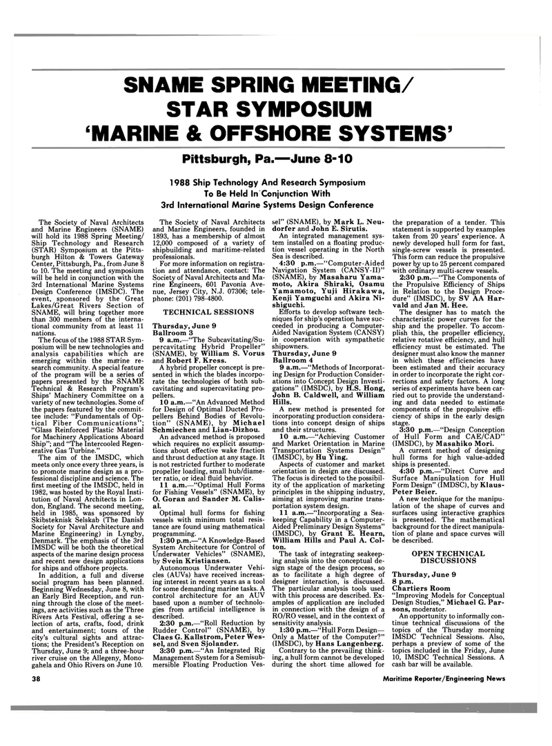 Maritime Reporter Magazine, page 36,  May 1988