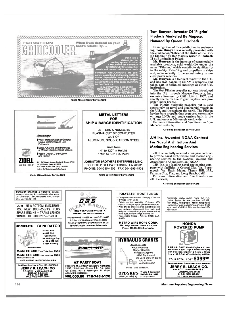 Maritime Reporter Magazine, page 106,  Jun 1988