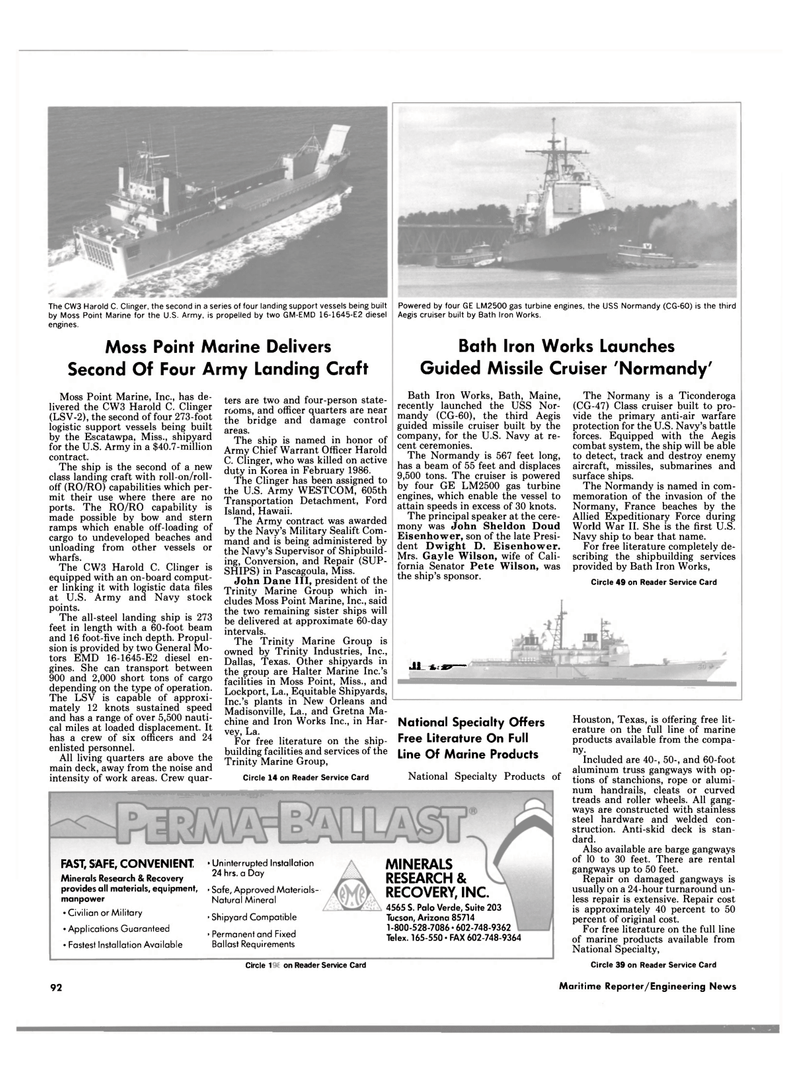 Maritime Reporter Magazine, page 86,  Jun 1988