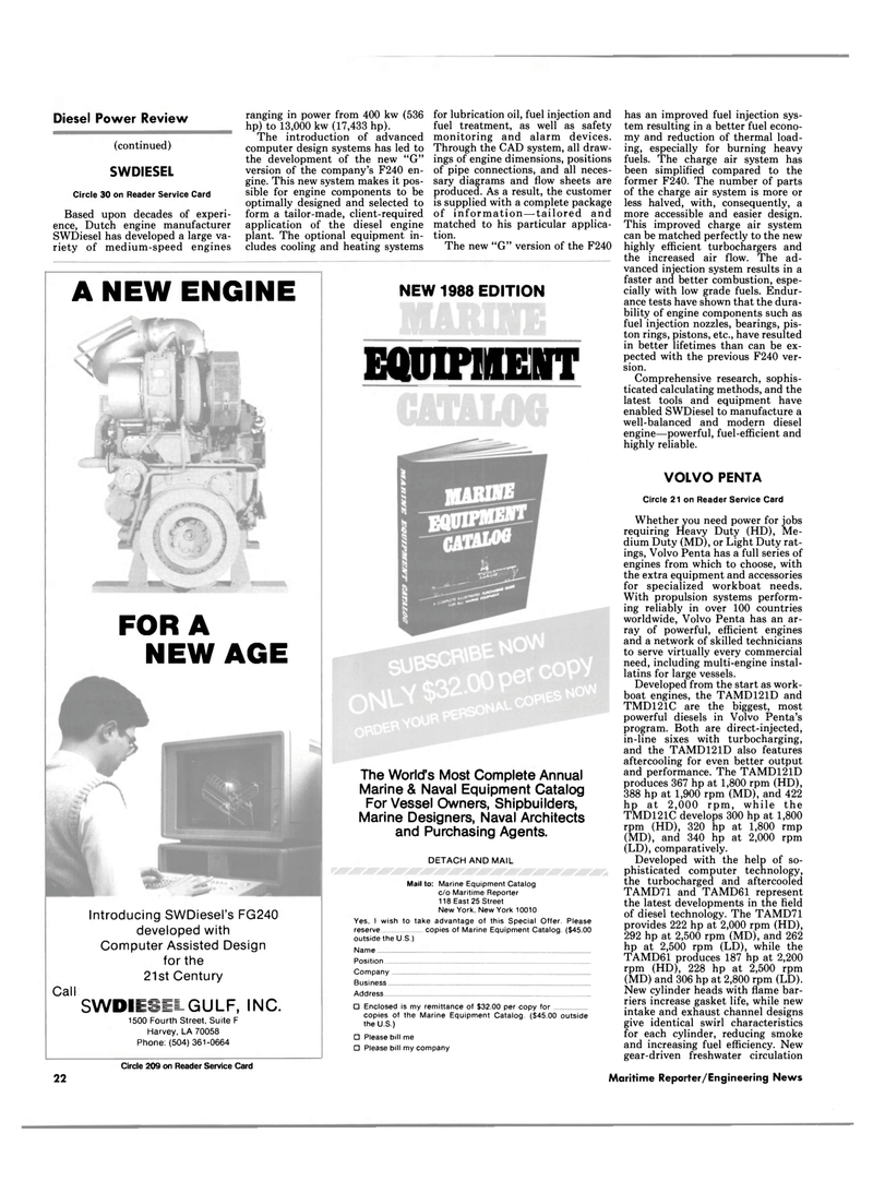 Maritime Reporter Magazine, page 14,  Jul 1988