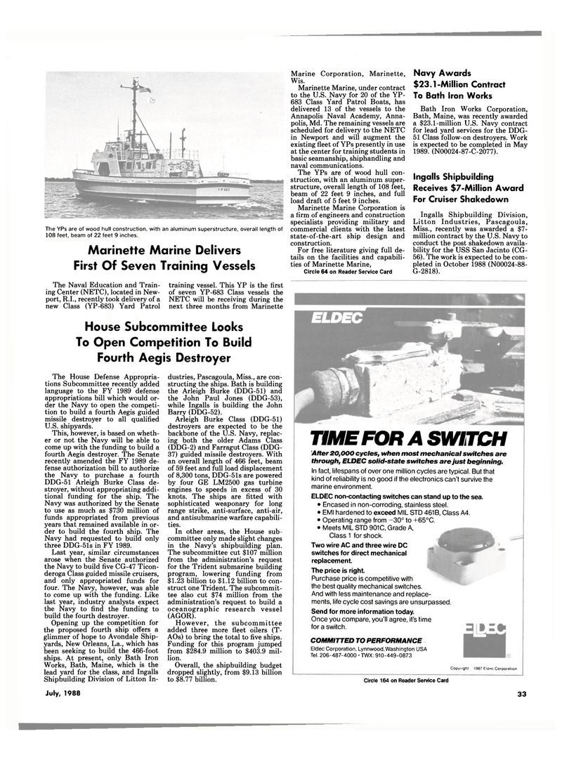 Maritime Reporter Magazine, page 25,  Jul 1988