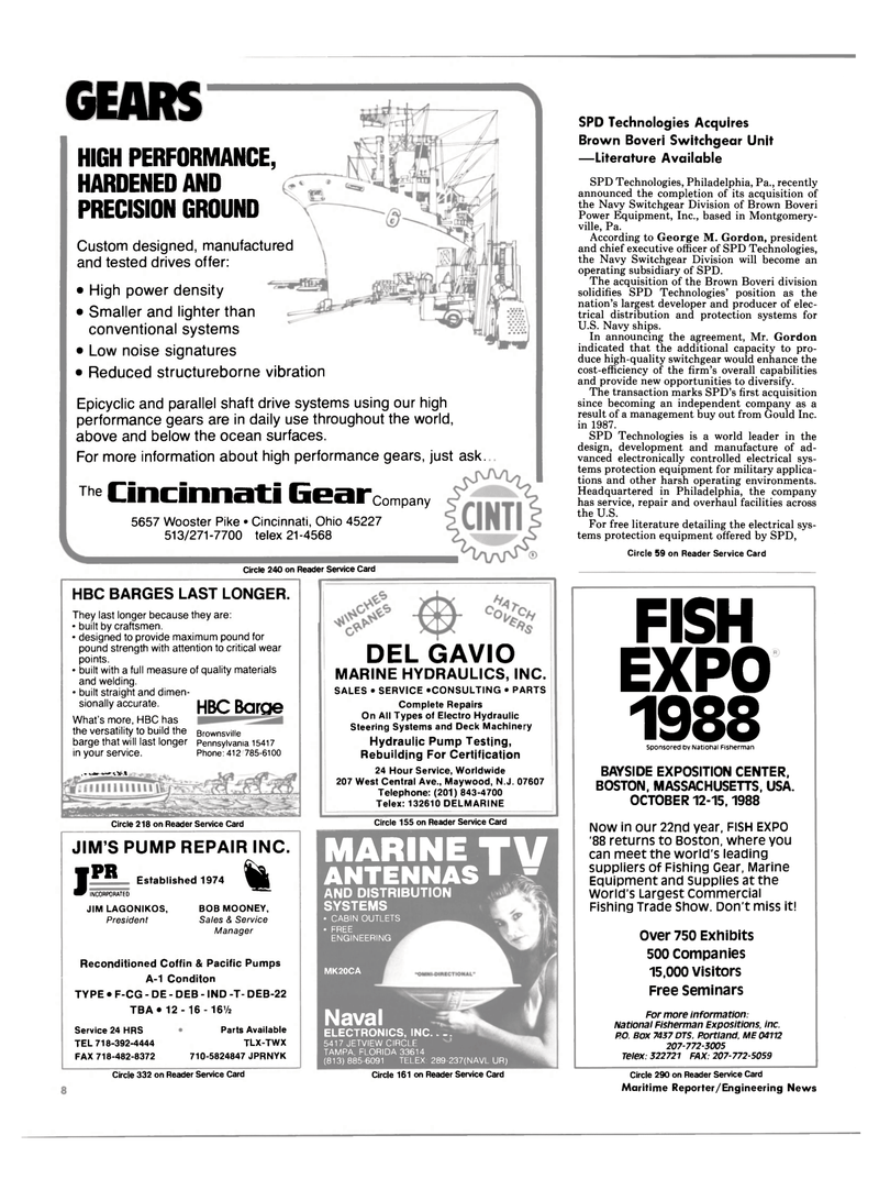 Maritime Reporter Magazine, page 6,  Jul 1988