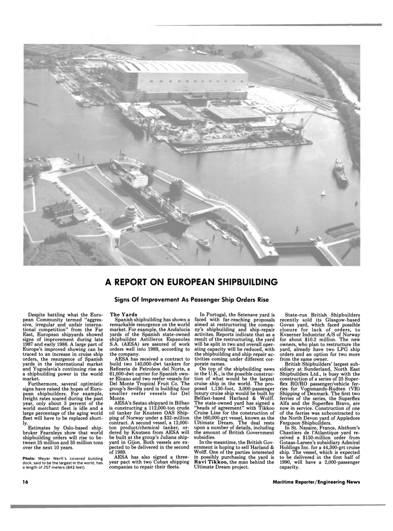 Maritime Reporter Magazine, page 14,  Aug 1988
