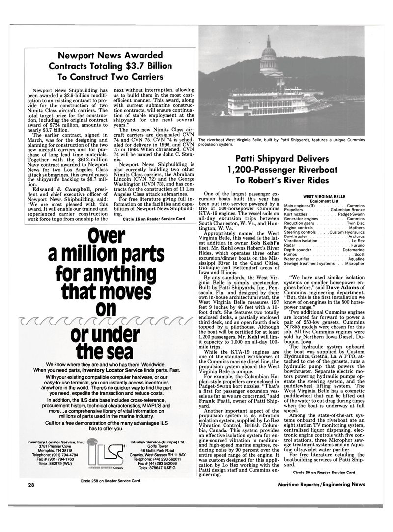 Maritime Reporter Magazine, page 26,  Aug 1988