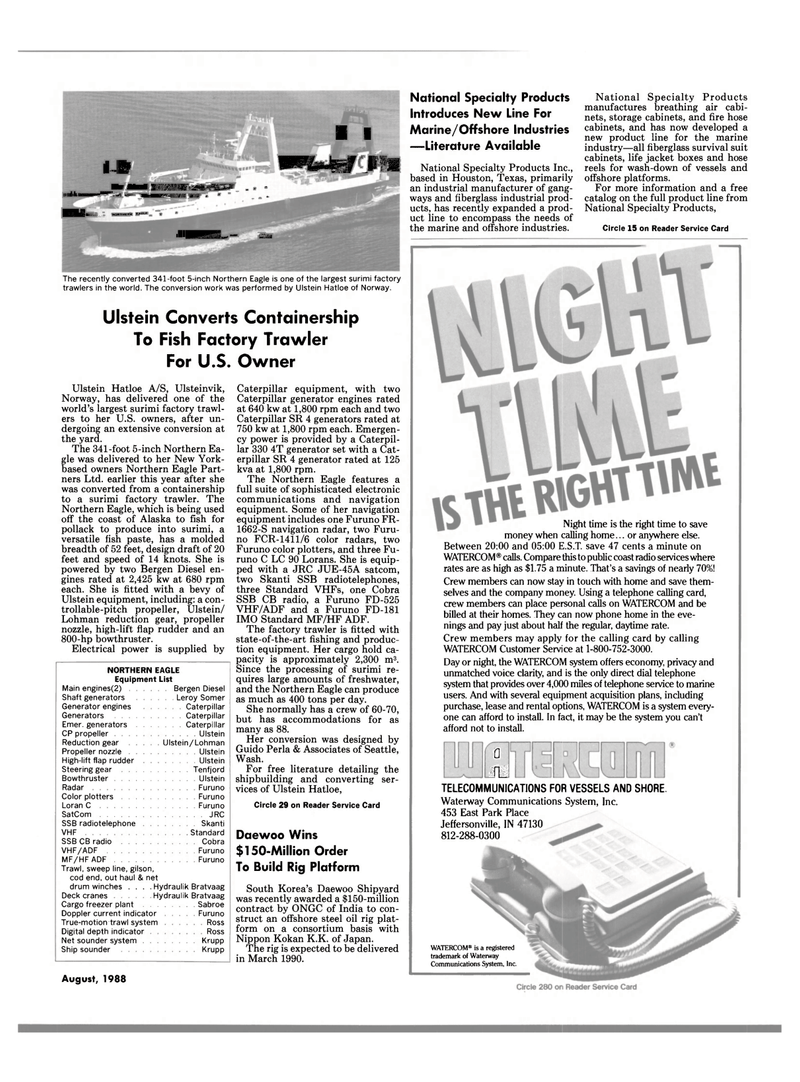 Maritime Reporter Magazine August 1988, 27 page