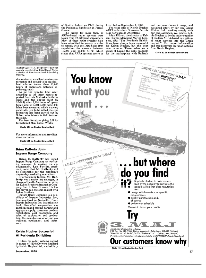 Maritime Reporter Magazine, page 21,  Sep 1988