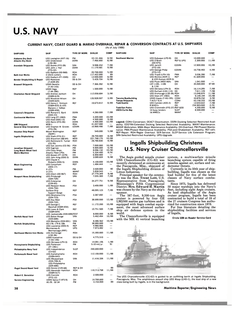 Maritime Reporter Magazine, page 32,  Sep 1988