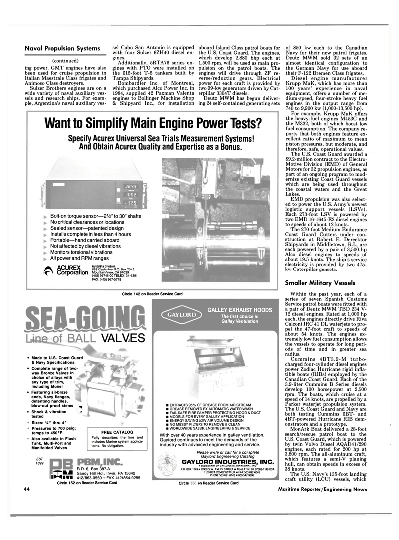 Maritime Reporter Magazine, page 38,  Sep 1988