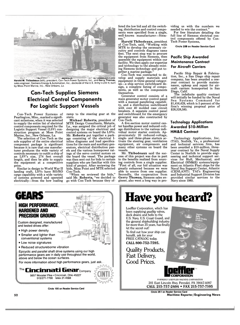 Maritime Reporter Magazine, page 46,  Sep 1988