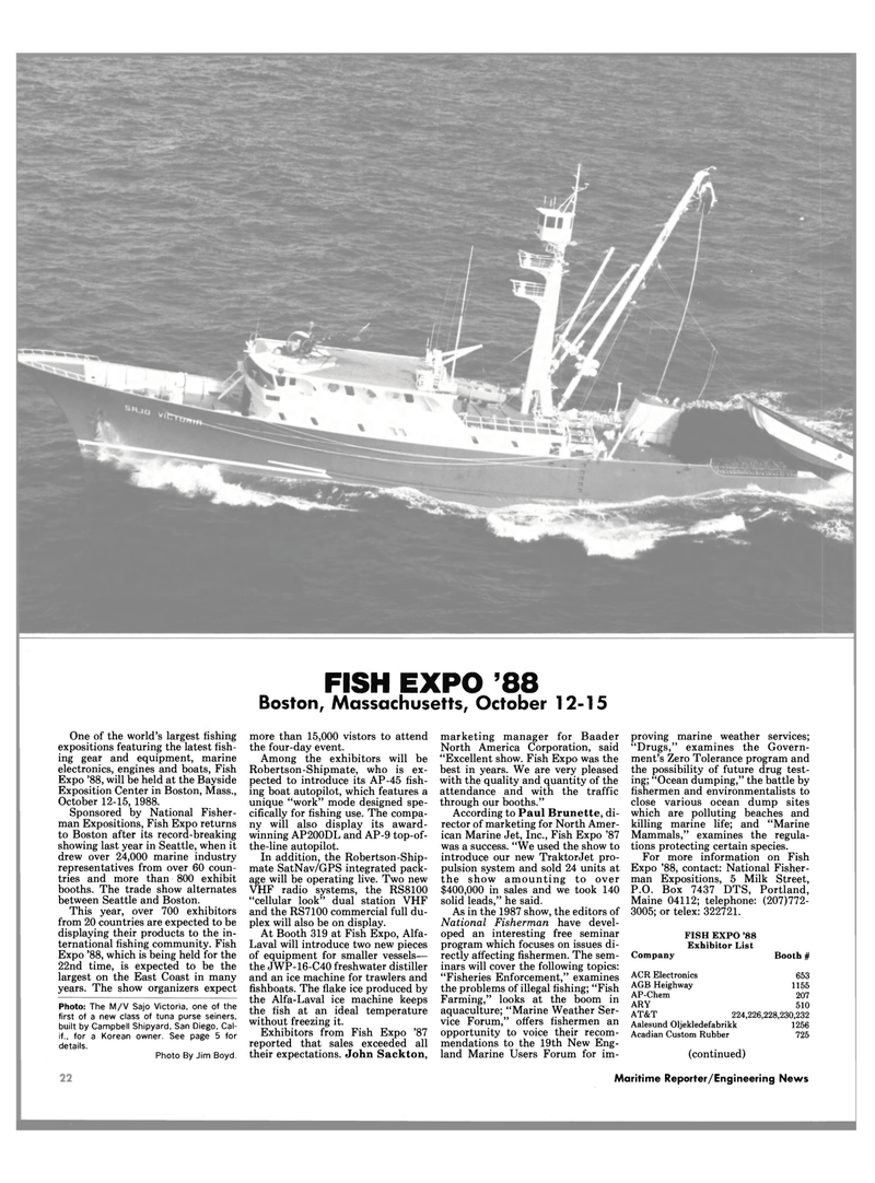 Maritime Reporter Magazine, page 41,  Oct 1988