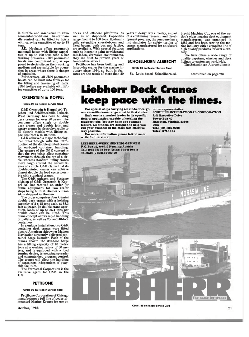Maritime Reporter Magazine, page 42,  Oct 1988