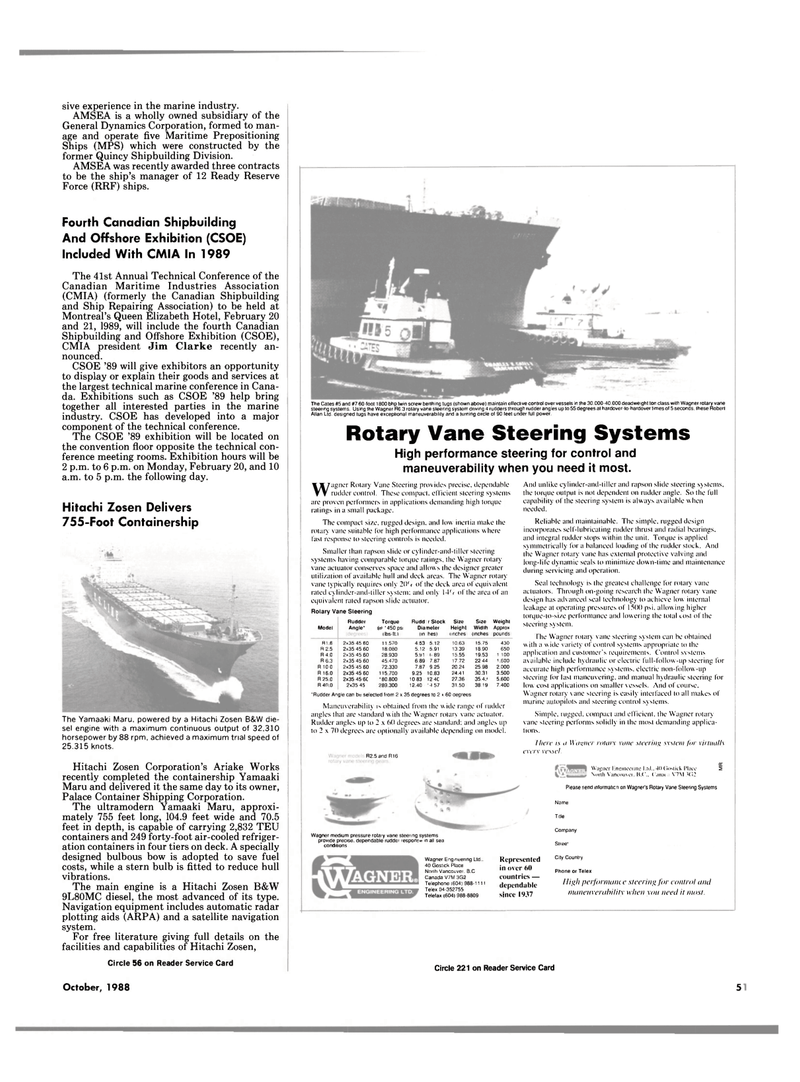 Maritime Reporter Magazine, page 49,  Oct 1988