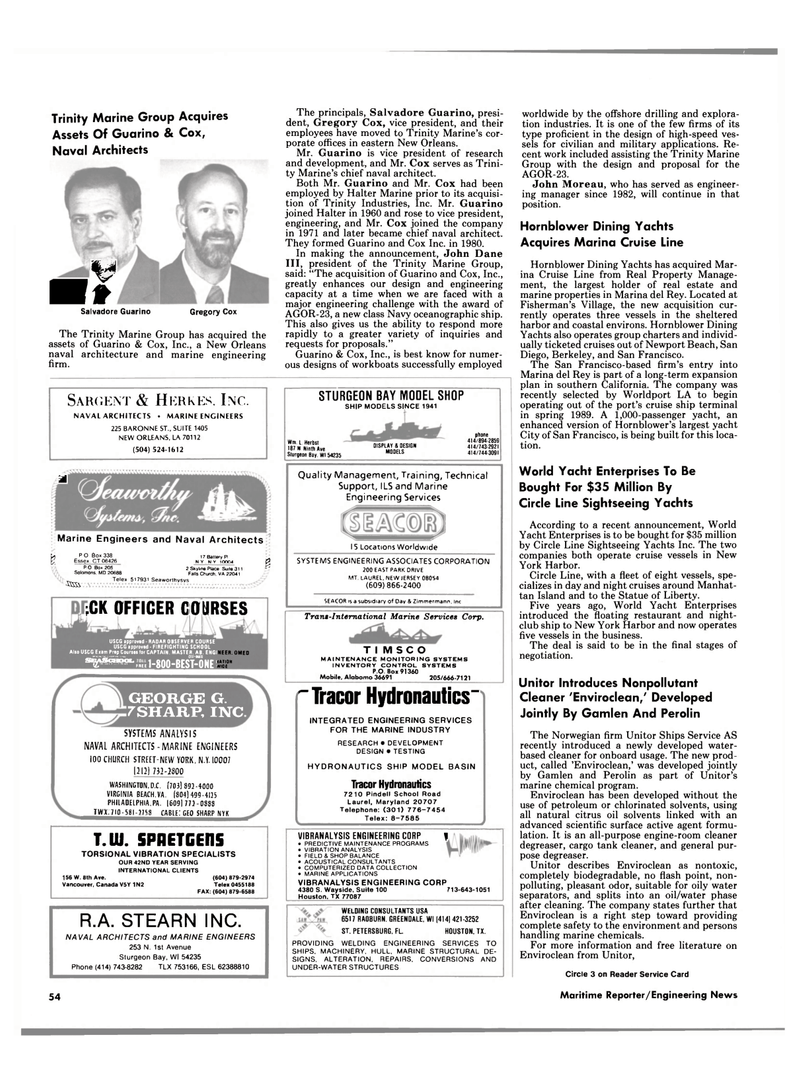 Maritime Reporter Magazine, page 52,  Oct 1988