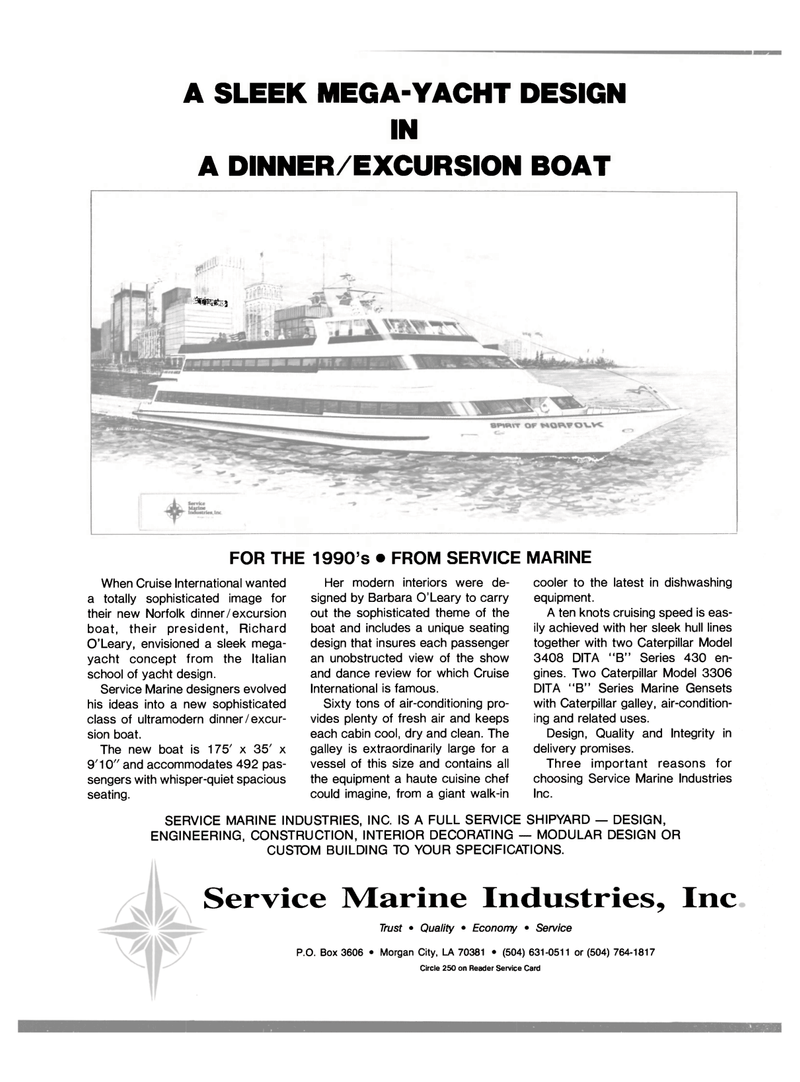 Maritime Reporter Magazine, page 4th Cover,  Nov 1988