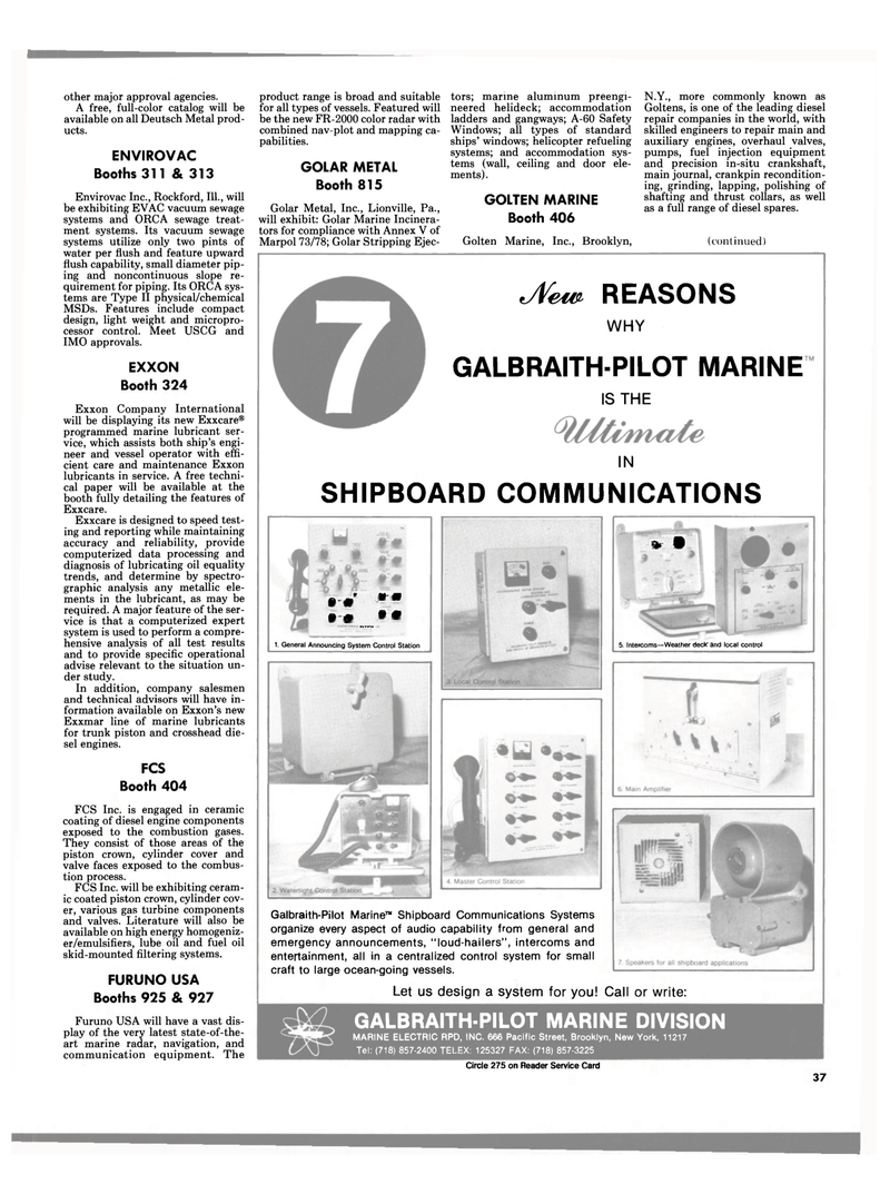 Maritime Reporter Magazine, page 35,  Nov 1988