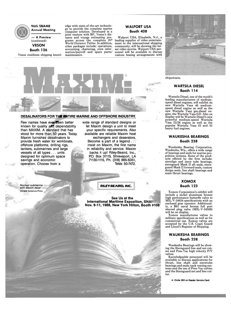 Maritime Reporter Magazine, page 42,  Nov 1988