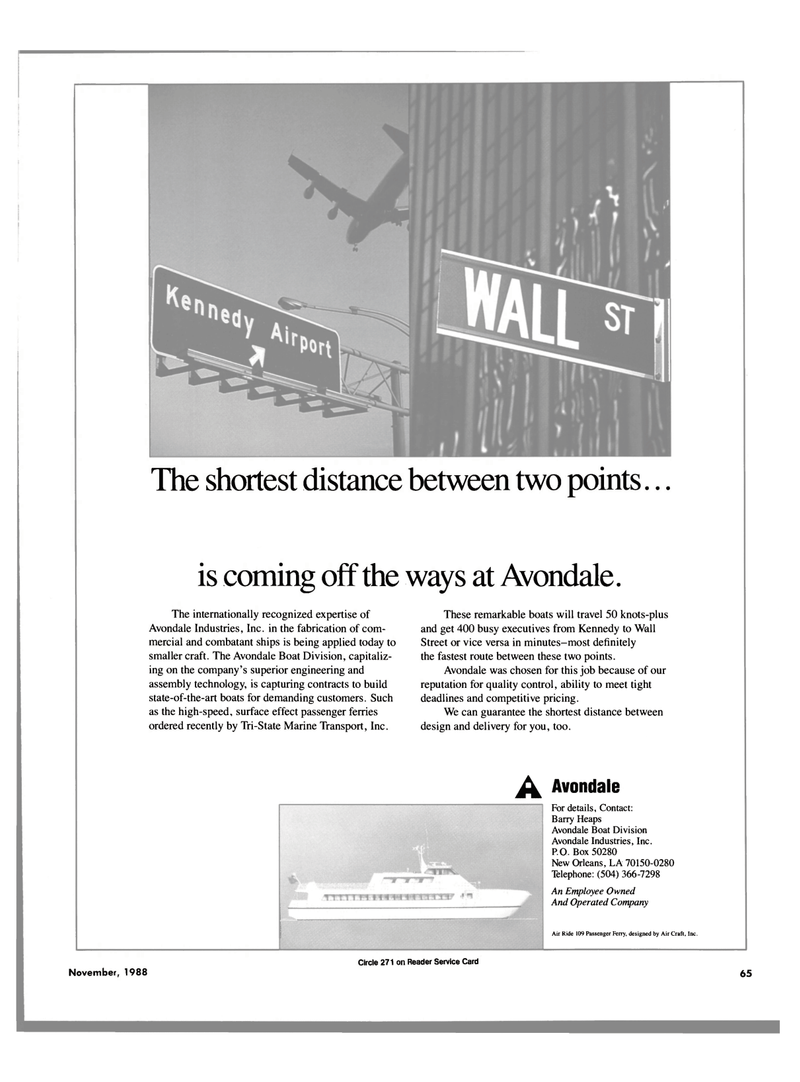 Maritime Reporter Magazine, page 63,  Nov 1988