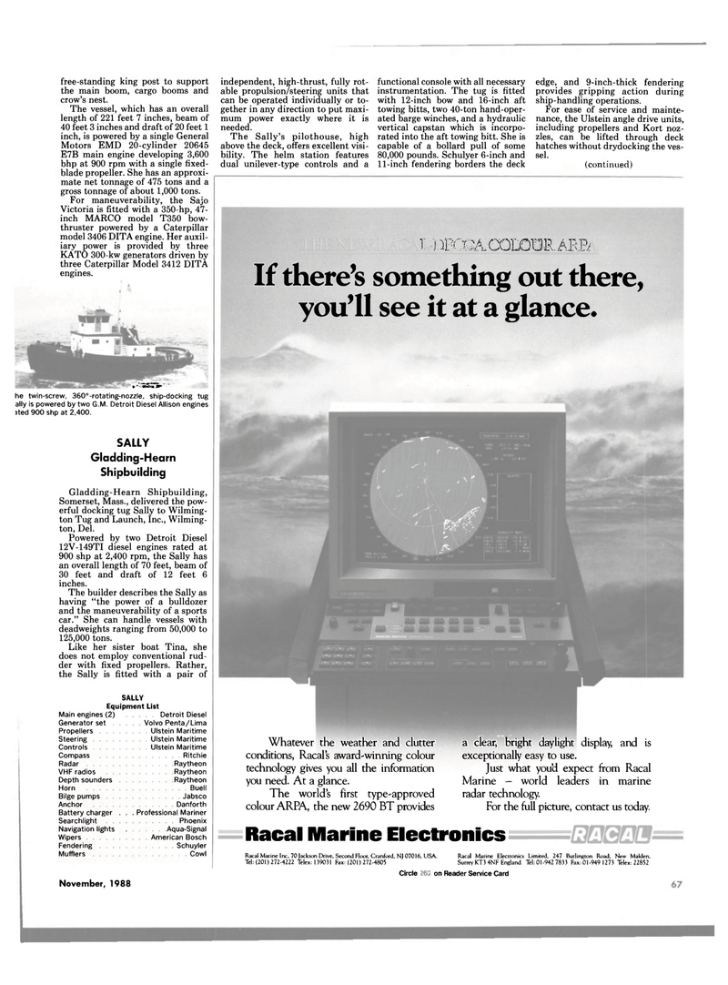 Maritime Reporter Magazine, page 65,  Nov 1988