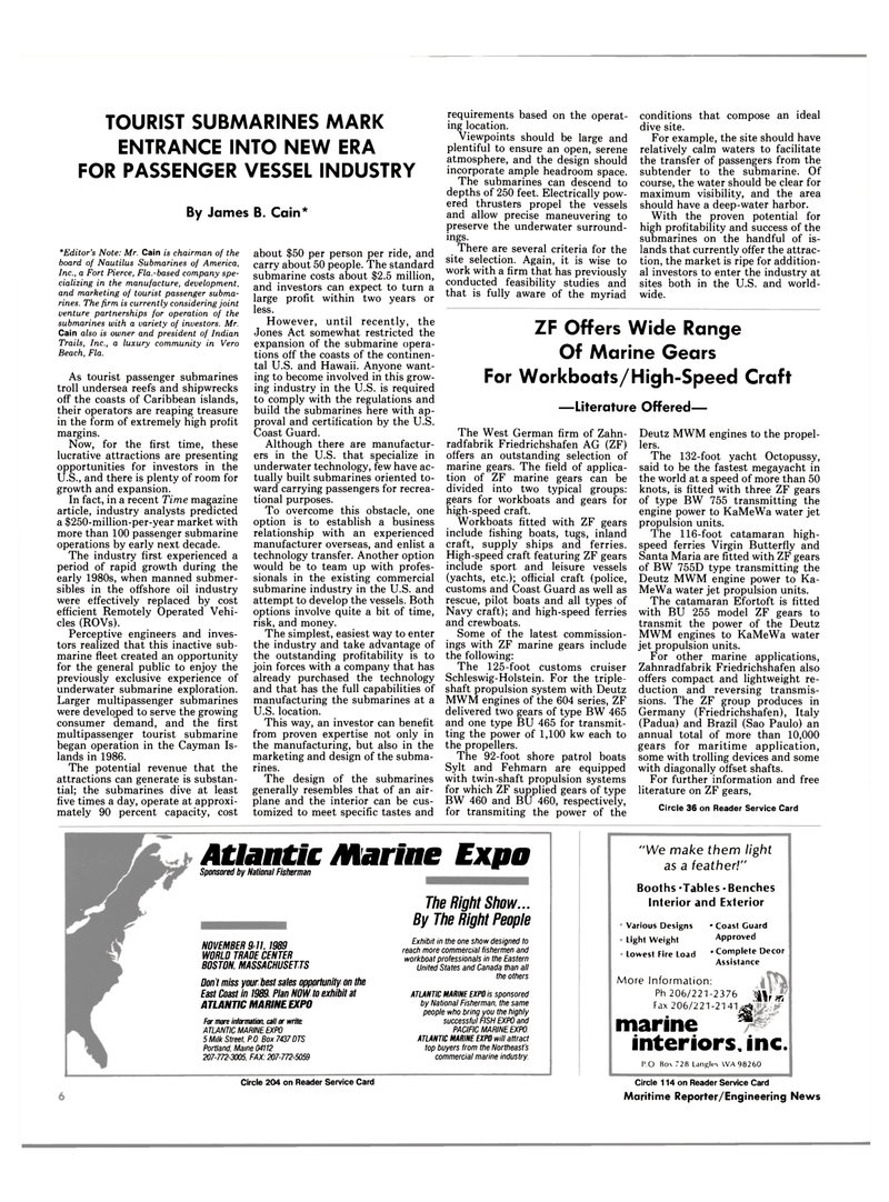Maritime Reporter Magazine, page 4,  Jan 1989