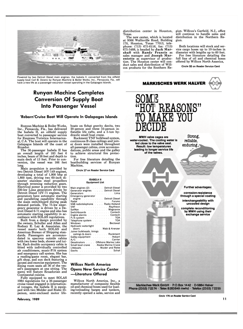 Maritime Reporter Magazine, page 9,  Feb 1989