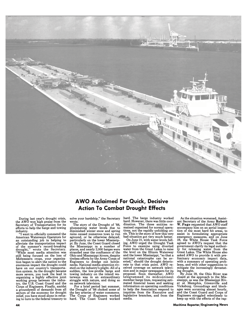 Maritime Reporter Magazine, page 44,  Mar 1989